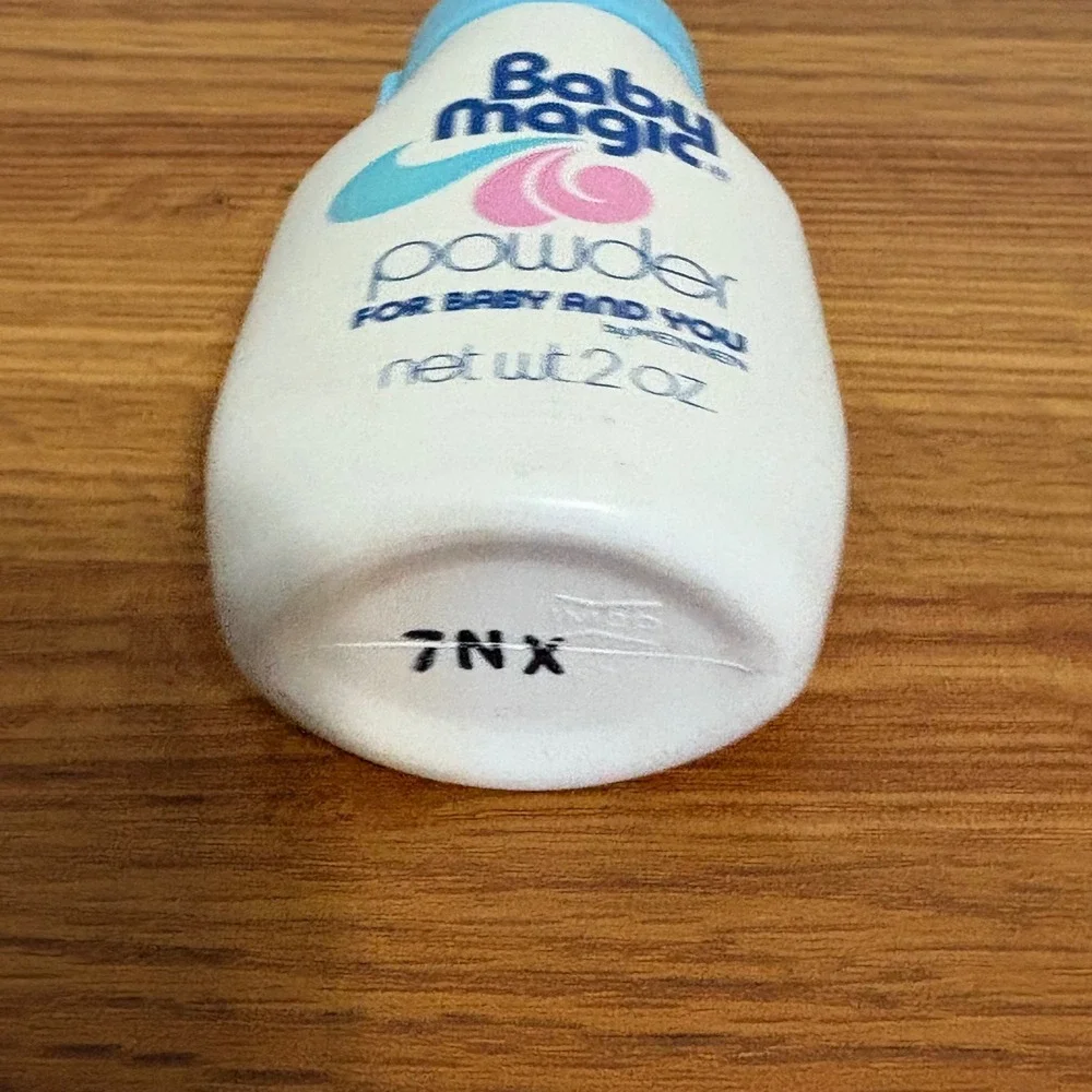 Baby Magic Powder by Mennen 2 oz White New Vintage Travel Size Talc‎ Bottle